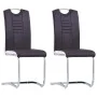 Cantilever dining chairs 2 units brown synthetic leather by , dining chairs - Ref: Foro24-281775, Price: 139,43 €, Discount: %