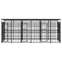 Outdoor dog kennel with a steel roof 11.06 m² by , Dog kennels and fences - Ref: Foro24-3098015, Price: 1,00 €, Discount: %