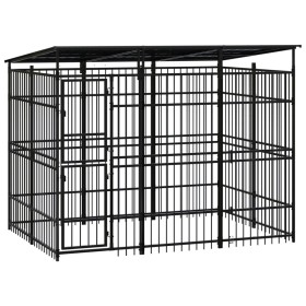 Außenzwinger mit einem Stahldach, 5,53 m². von , Hundehütten und Zäune - Ref: Foro24-3097966, Preis: 1,00 €, Rabatt: %