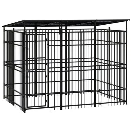 Außenzwinger mit einem Stahldach, 5,53 m². von , Hundehütten und Zäune - Ref: Foro24-3097966, Preis: 1,00 €, Rabatt: %