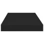Black MDF floating wall shelf 50x23x3.8 cm by vidaXL, Shelves and shelves - Ref: Foro24-323829, Price: 24,38 €, Discount: %