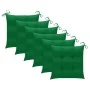 Garden chairs 6 units solid teak wood with green cushions by , Garden chairs - Ref: Foro24-3062561, Price: 461,48 €, Discount: %