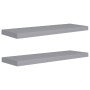 Schwebende Wandregale 2 Stück MDF grau 80x23,5x3,8 cm von vidaXL, Regale und Regale - Ref: Foro24-323857, Preis: 39,91 €, Rab...