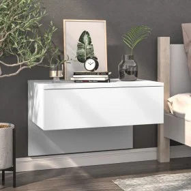 White wall-mounted bedside table by , Nightstands - Ref: Foro24-810935, Price: 45,29 €, Discount: %