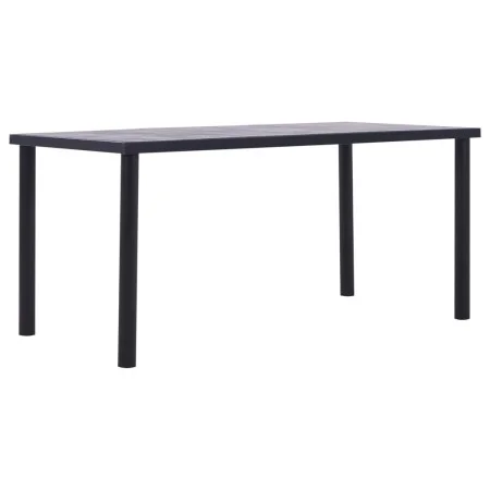 Black MDF and concrete grey dining table 160x80x75 cm by , Kitchen and dining tables - Ref: Foro24-281859, Price: 167,46 €, D...