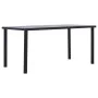 Black MDF and concrete grey dining table 160x80x75 cm by , Kitchen and dining tables - Ref: Foro24-281859, Price: 167,46 €, D...