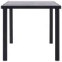 Black MDF and concrete grey dining table 160x80x75 cm by , Kitchen and dining tables - Ref: Foro24-281859, Price: 167,46 €, D...