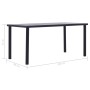 Esstisch aus schwarzem MDF und grauem Betonoptik 160x80x75 cm von , Küchen- und Esstische - Ref: Foro24-281859, Preis: 172,39...