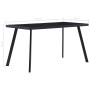 Black tempered glass dining table 140x70x75 cm by , Kitchen and dining tables - Ref: Foro24-281873, Price: 142,50 €, Discount: %