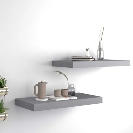 Schwebende Wandregale 2 Stück MDF grau 50x23x3,8 cm von vidaXL, Regale und Regale - Ref: Foro24-323851, Preis: 30,08 €, Rabat...