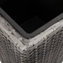Set of 3 pieces of synthetic gray rattan flowerbeds by , Pots and planters - Ref: Foro24-45424, Price: 89,21 €, Discount: %