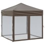 Folding party tent with taupe gray walls 2x2 m by , Tents and gazebos - Ref: Foro24-93512, Price: 109,38 €, Discount: %