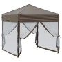 Folding party tent with taupe gray walls 2x2 m by , Tents and gazebos - Ref: Foro24-93512, Price: 109,38 €, Discount: %