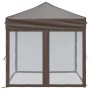Folding party tent with taupe gray walls 2x2 m by , Tents and gazebos - Ref: Foro24-93512, Price: 109,38 €, Discount: %