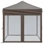 Folding party tent with taupe gray walls 2x2 m by , Tents and gazebos - Ref: Foro24-93512, Price: 107,53 €, Discount: %