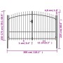 Doppeltor-Gitterzaun mit schwarzen Stahlpfosten 3x1,75 m, bitte stornieren. von , Gartentore - Ref: Foro24-145737, Preis: 225...