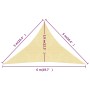 Toldo de vela HDPE beige 160 g/m² 5x5x6 m