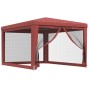 Carpa para fiestas con 4 paredes de malla HDPE rojo 3x4 m de , Carpas y cenadores - Ref: Foro24-319235, Precio: 100,70 €, Des...