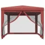 Party tent with 4 red HDPE mesh walls 3x4 m by , Tents and gazebos - Ref: Foro24-319235, Price: 98,87 €, Discount: %