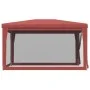 Party tent with 4 red HDPE mesh walls 3x4 m by , Tents and gazebos - Ref: Foro24-319235, Price: 98,87 €, Discount: %