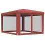 Party tent with 4 red HDPE mesh walls 3x4 m by , Tents and gazebos - Ref: Foro24-319235, Price: 98,87 €, Discount: %