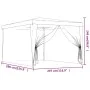 Party tent with 4 red HDPE mesh walls 3x4 m by , Tents and gazebos - Ref: Foro24-319235, Price: 98,87 €, Discount: %