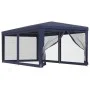Party tent with 6 blue HDPE mesh walls 3x6 m by , Tents and gazebos - Ref: Foro24-319237, Price: 124,15 €, Discount: %