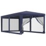 Partyzelt mit 6 Wänden aus blauem HDPE-Netzstoff, 3x6 m. von , Zelte und Pavillons - Ref: Foro24-319237, Preis: 122,89 €, Rab...