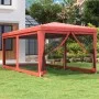 Partyzelt mit 6 Wänden aus rotem HDPE-Netzstoff, 3x6 m. von , Zelte und Pavillons - Ref: Foro24-319240, Preis: 133,33 €, Raba...