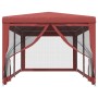 Partyzelt mit 6 Wänden aus rotem HDPE-Netzstoff, 3x6 m. von , Zelte und Pavillons - Ref: Foro24-319240, Preis: 136,13 €, Raba...