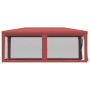 Party tent with 6 red HDPE mesh walls 3x6 m by , Tents and gazebos - Ref: Foro24-319240, Price: 136,13 €, Discount: %