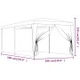 Partyzelt mit 6 Wänden aus rotem HDPE-Netzstoff, 3x6 m. von , Zelte und Pavillons - Ref: Foro24-319240, Preis: 136,13 €, Raba...