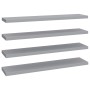 Estantes flotantes pared 4 MDF gris 120x23,5x3,8 cm de vidaXL, Estantes y estanterías - Ref: Foro24-323864, Precio: 84,70 €, ...