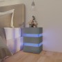 Bedside table with LED light, engineered wood, gray, 45x35x67 cm by , Nightstands - Ref: Foro24-326842, Price: 101,08 €, Disc...