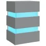 Bedside table with LED light, engineered wood, gray, 45x35x67 cm by , Nightstands - Ref: Foro24-326842, Price: 99,61 €, Disco...