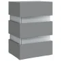 Bedside table with LED light, engineered wood, gray, 45x35x67 cm by , Nightstands - Ref: Foro24-326842, Price: 99,61 €, Disco...