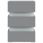 Bedside table with LED light, engineered wood, gray, 45x35x67 cm by , Nightstands - Ref: Foro24-326842, Price: 101,08 €, Disc...