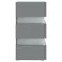 Bedside table with LED light, engineered wood, gray, 45x35x67 cm by , Nightstands - Ref: Foro24-326842, Price: 99,61 €, Disco...