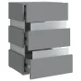 Bedside table with LED light, engineered wood, gray, 45x35x67 cm by , Nightstands - Ref: Foro24-326842, Price: 99,61 €, Disco...