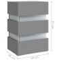 Bedside table with LED light, engineered wood, gray, 45x35x67 cm by , Nightstands - Ref: Foro24-326842, Price: 101,08 €, Disc...