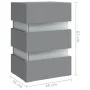 Bedside table with LED light, engineered wood, gray, 45x35x67 cm by , Nightstands - Ref: Foro24-326842, Price: 99,61 €, Disco...