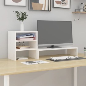 Massive Kiefernholz-Monitorständer 81x20x30 cm von , Computersockel und -erhöhungen - Ref: Foro24-813995, Preis: 34,27 €, Rab...