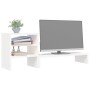 Solid white pine wood monitor stand 81x20x30 cm by , Computer bases and risers - Ref: Foro24-813995, Price: 34,27 €, Discount: %