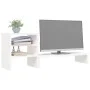 Solid white pine wood monitor stand 81x20x30 cm by , Computer bases and risers - Ref: Foro24-813995, Price: 33,67 €, Discount: %