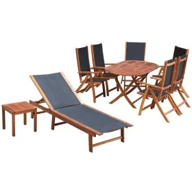 9-piece garden dining set with solid acacia wood and cushions. by , Garden sets - Ref: Foro24-42649, Price: 974,70 €, Discoun...