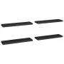 Floating wall shelves 4 pcs MDF black 90x23.5x3.8 cm by vidaXL, Shelves and shelves - Ref: Foro24-323840, Price: 70,14 €, Dis...