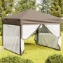 Folding party tent with taupe gray walls 3x3 m by , Tents and gazebos - Ref: Foro24-93533, Price: 118,88 €, Discount: %