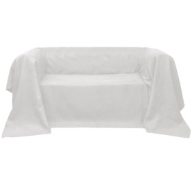 Sofa-Überwurf aus cremefarbener Mikro-Wildleder 270x350 cm von , Abdeckungen - Ref: Foro24-130891, Preis: 22,87 €, Rabatt: %
