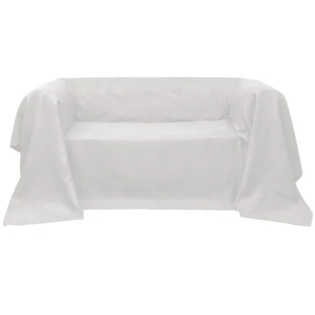 Cream-colored microsuede sofa cover 270x350 cm by , Covers - Ref: Foro24-130891, Price: 22,57 €, Discount: %