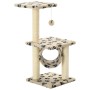 Katzenkratzer mit 65 cm Sisalstange in Beige mit Pfotenabdrücken. von , Katzenmöbel - Ref: Foro24-170549, Preis: 38,84 €, Rab...